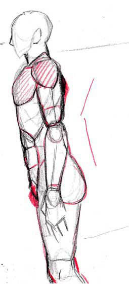 Un corps d'homme vue de profil - kokoreth art