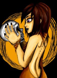 Eurydice - Illustration numérique par Kokoreth (vieux dessin)