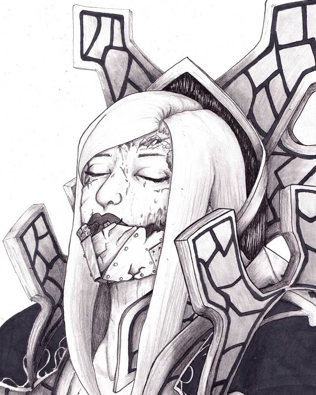 Ce portrait à une grande signification pour moi, car c'était ma toute première commande dessin (rémunérée j'entends) !
Elle s'appelle Stigma, c'est une morte-vivante prêtresse issu du jeu vidéo World of Warcraft. Et ce personnage appartient à mon amie @opa_lescence !
C'était vraiment cool de travailler dessus (Une morte vivante quoi ! J'adore les cadavres !). J'en ai beaucoup bavé pour faire l'armature qui entoure sa tête, mais je trouve encore maintenant que je me suis bien débrouillé. Pour l'instant je laisse ouvert mon service de portrait crayons, mais en fonction de ma vie à l'étranger, je risque de le fermer temporairement.
Merci encore à Opa' d'avoir pensé à moi pour dessiner son personnage ! D'ailleurs elle dessine aussi, je vous invite vivement à aller apprécier son travail sur sa page :).
#commissions #kokoreth #ink #encre #worldofwarcraft #traditional #traditionnel #commande #portrait #fanart