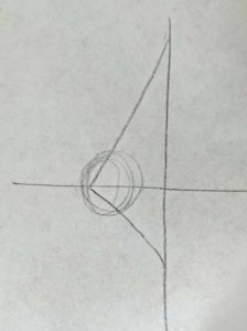 tuto comment dessiner un nez de profil - tracer le repère de narines