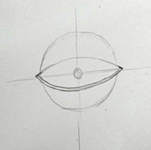 Tutoriel pour dessiner les paupières sur un oeil humain en vue de face
