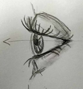 tutoriel oeil en vue de profil - ajout des ombres et détails